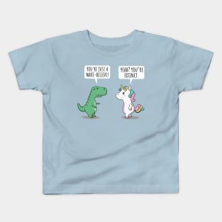 Cute Funny Angry Dinosaur Trex Extinct Unicorn Kids Gift Kids T-Shirt